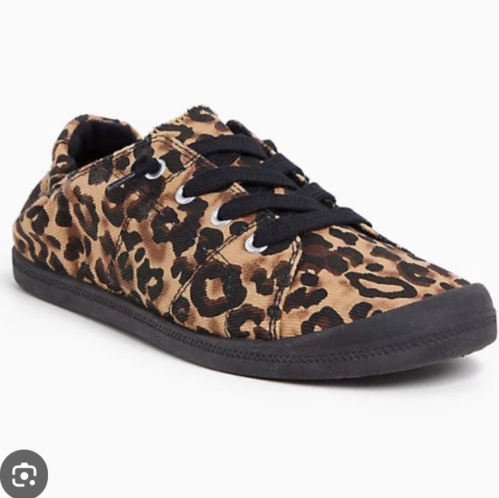 Torrid Leopard Canvas Low Top Slim Sneakers